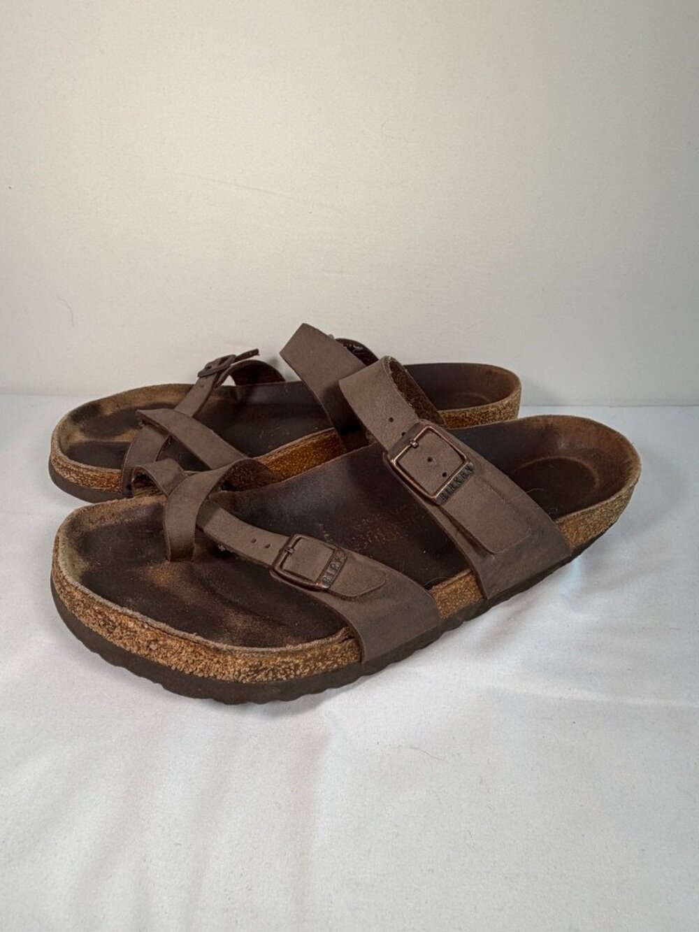 BIRKENSTOCK Mayari Leather Sandals Unisex Mocha Brown 41 - Picture 5 of 11
